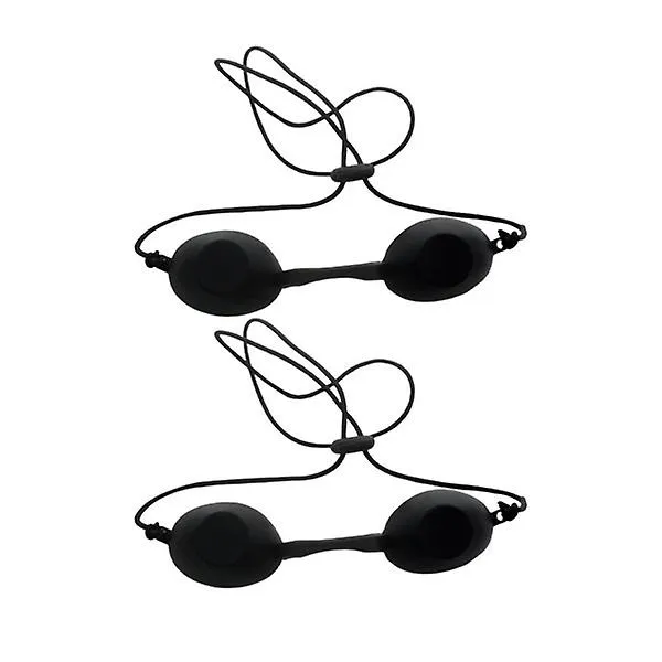 2pcs Safety Eye Patch Red Blue Light Eye Protect Eyepatch para la terapia de luz led infrarroja (negro)