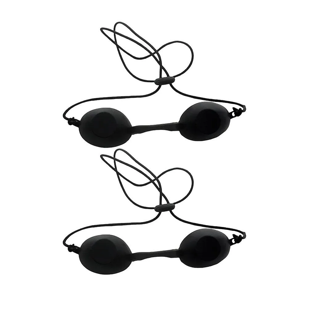 2pcs Safety Eye Patch Red Blue Light Eye Protect Eyepatch para la terapia de luz led infrarroja (negro)