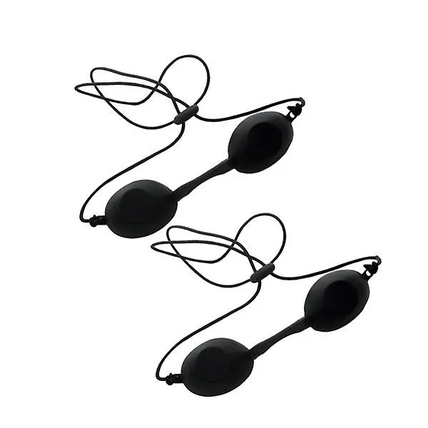 2pcs Safety Eye Patch Red Blue Light Eye Protect Eyepatch para la terapia de luz led infrarroja (negro)