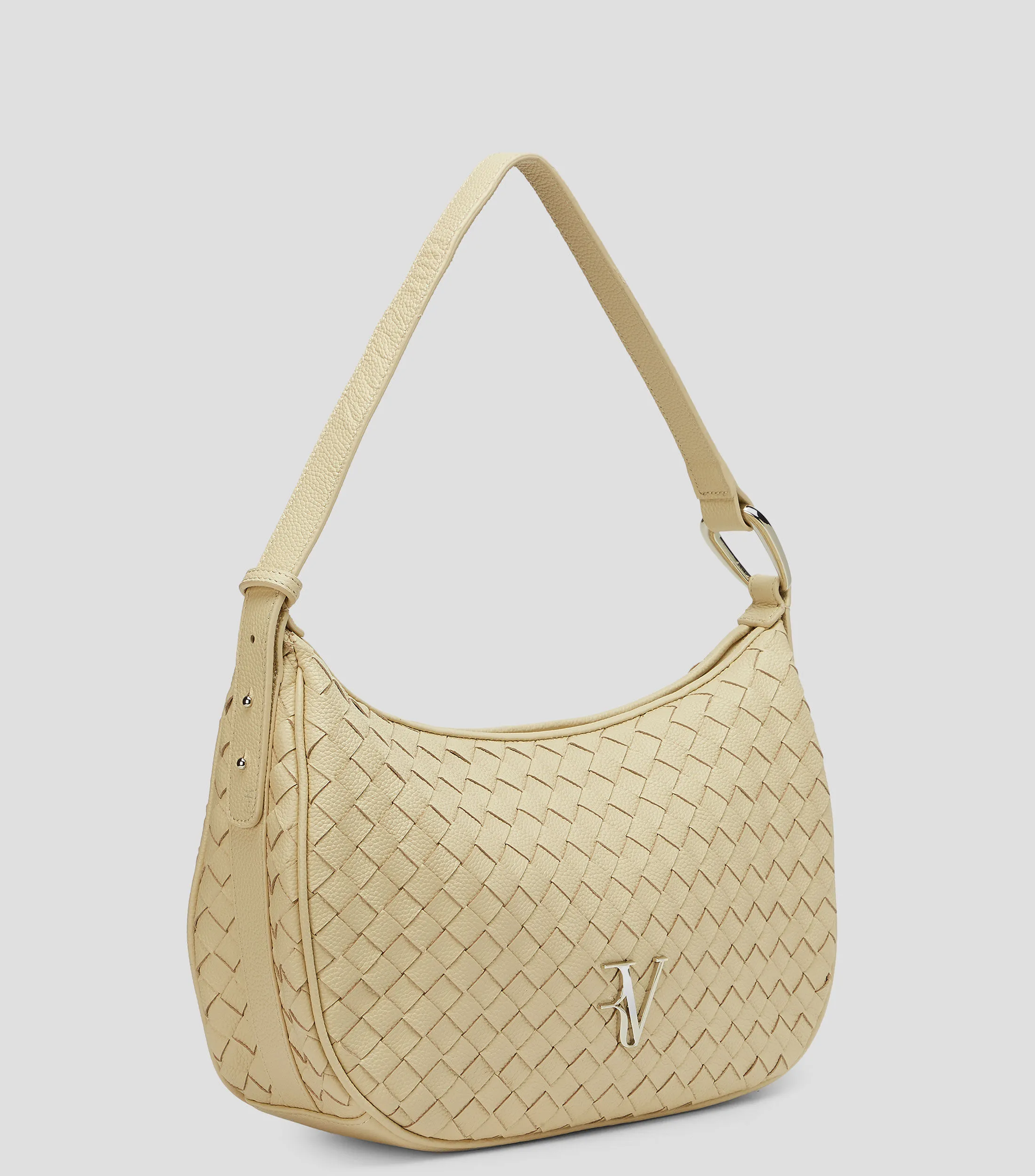 4353_Roberto Verino Bolso Hobo entrelazado en piel Mujer