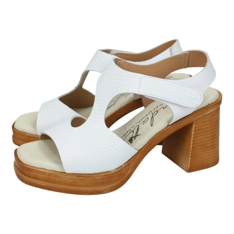 528 Sandalias Pitón color BLANCO