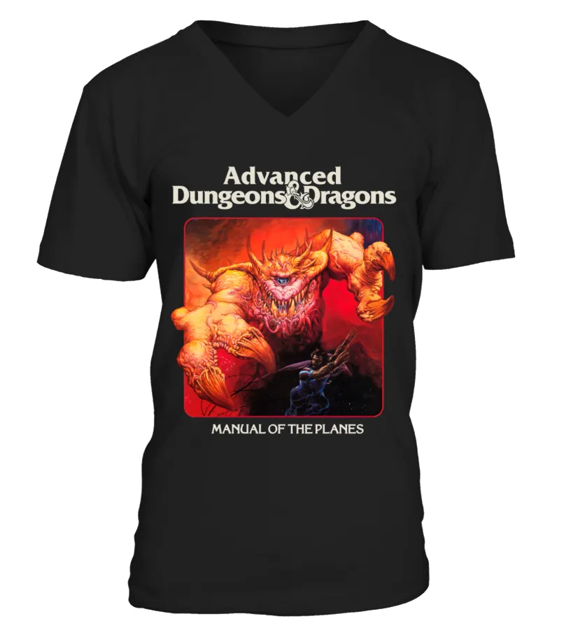 ADND1977009BK. ADVANCED DUNGEONS &AMP; DRAGONS (1ST EDITION)  MANUAL OF THE PLANES CAMISETA CUELLO EN V UNISEX
