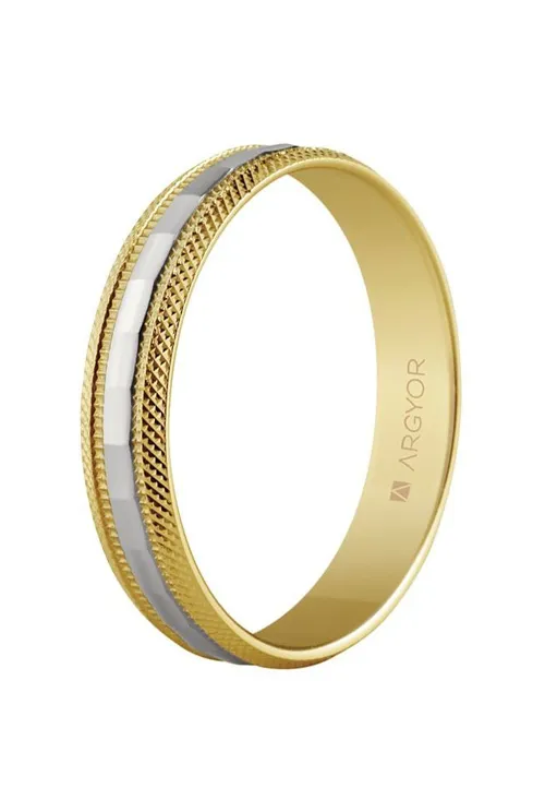 Alianza de oro de 9 kilates con ancho de 4mm 9K5240115
