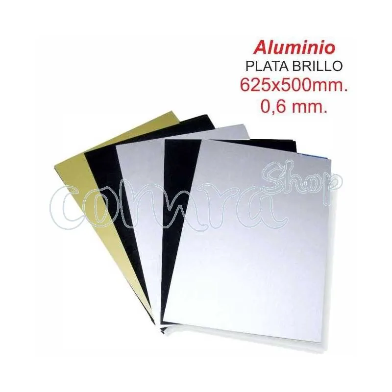 Aluminio Plata Brillo 625x500x0,60mm