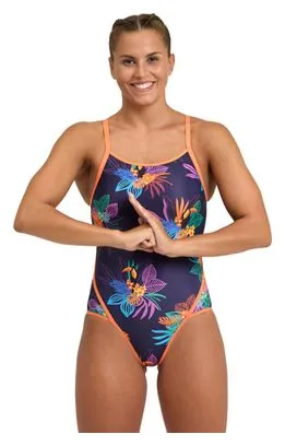 Arena Traje de baño de 1 pieza para mujer Arena Fall Leaves Booster Back Azul