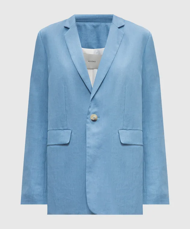 Asceno Azores blue linen jacket