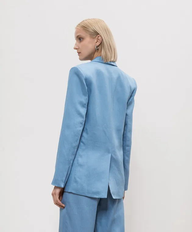 Asceno Azores blue linen jacket