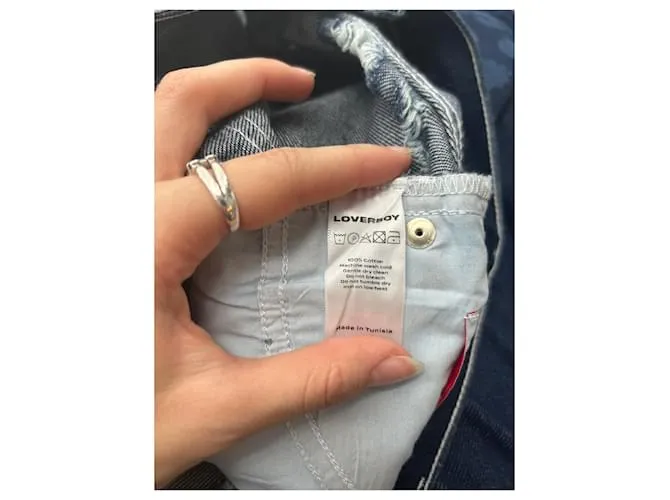 Autre Marque CHARLES JEFFREY LOVERBOY Pantalón T.Algodón S Internacional Azul 