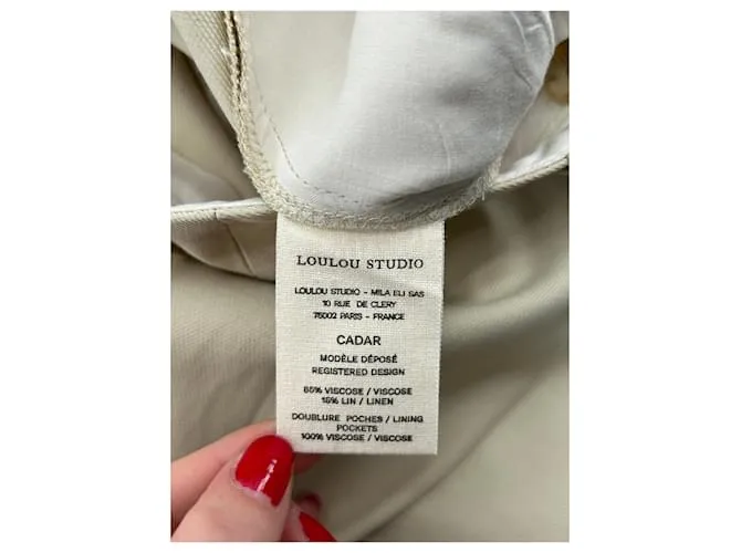 Autre Marque LOULOU STUDIO Pantalón T.Viscosa XS Internacional Beige 
