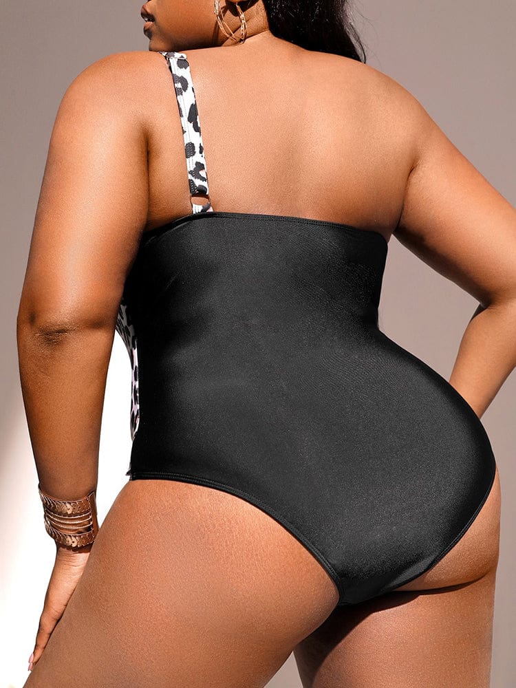 Baador con hombro descubierto plus size