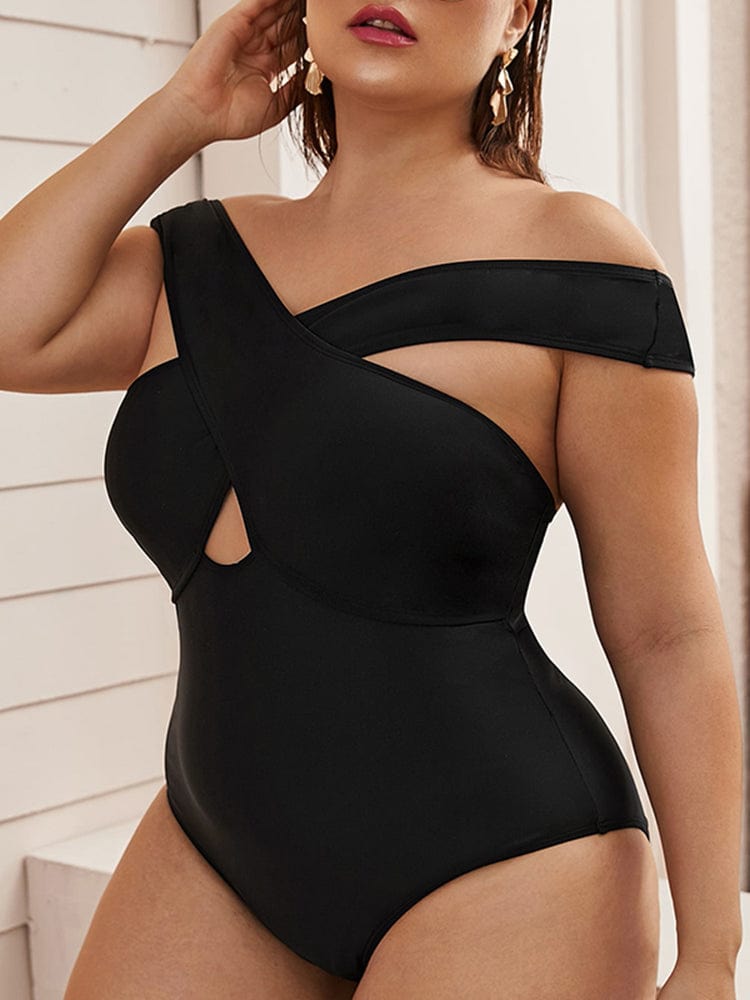 Baador plus size con hombros descubiertos