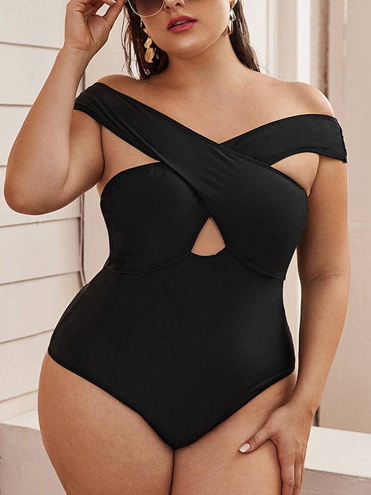 Baador plus size con hombros descubiertos