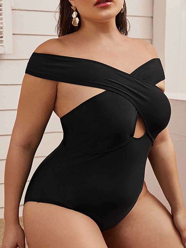 Baador plus size con hombros descubiertos