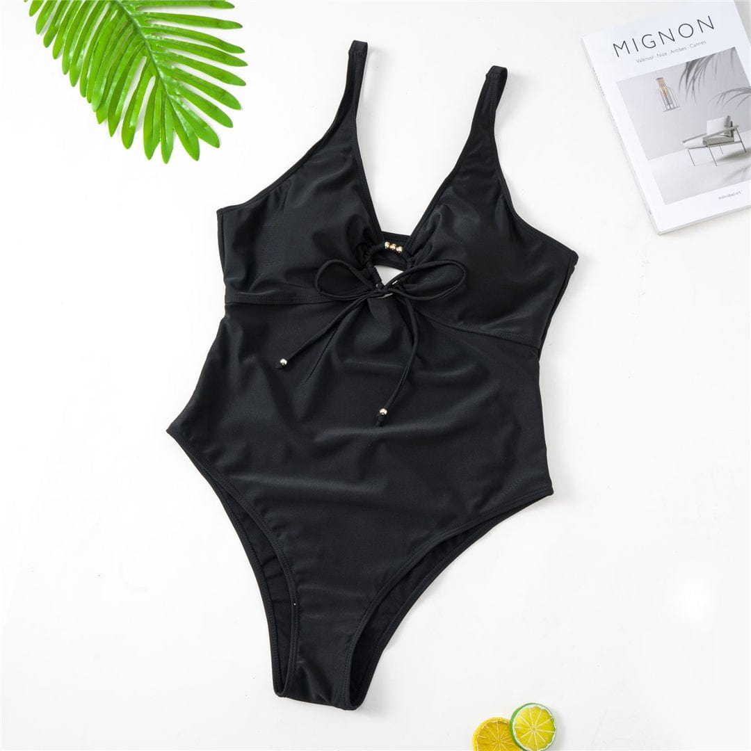 Baador plus size con lazada fruncida en escote