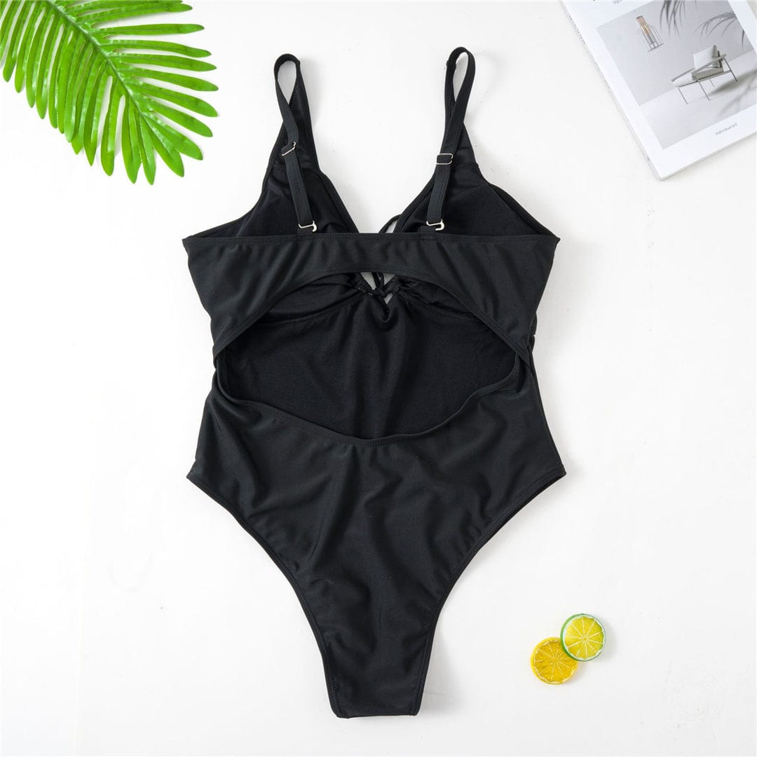 Baador plus size con lazada fruncida en escote