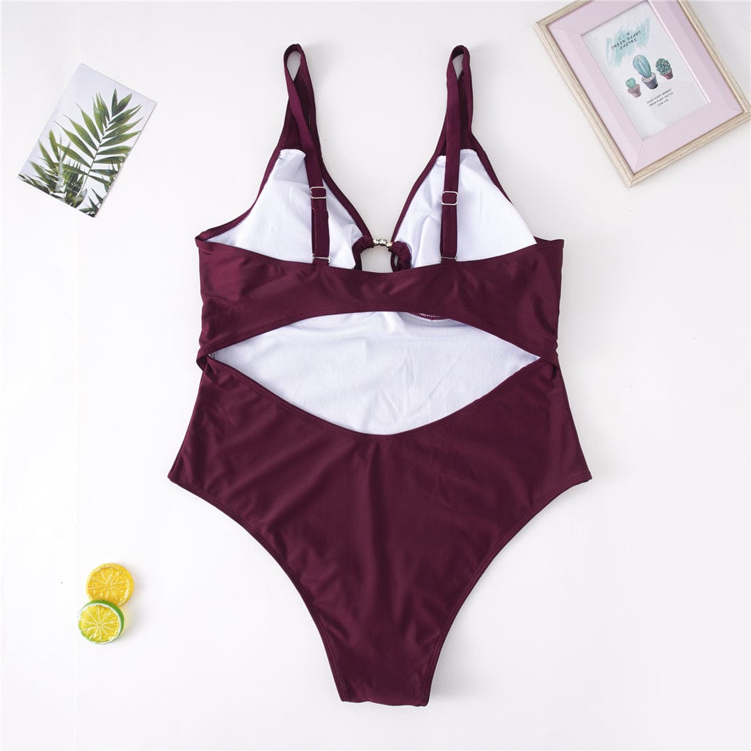 Baador plus size con lazada fruncida en escote