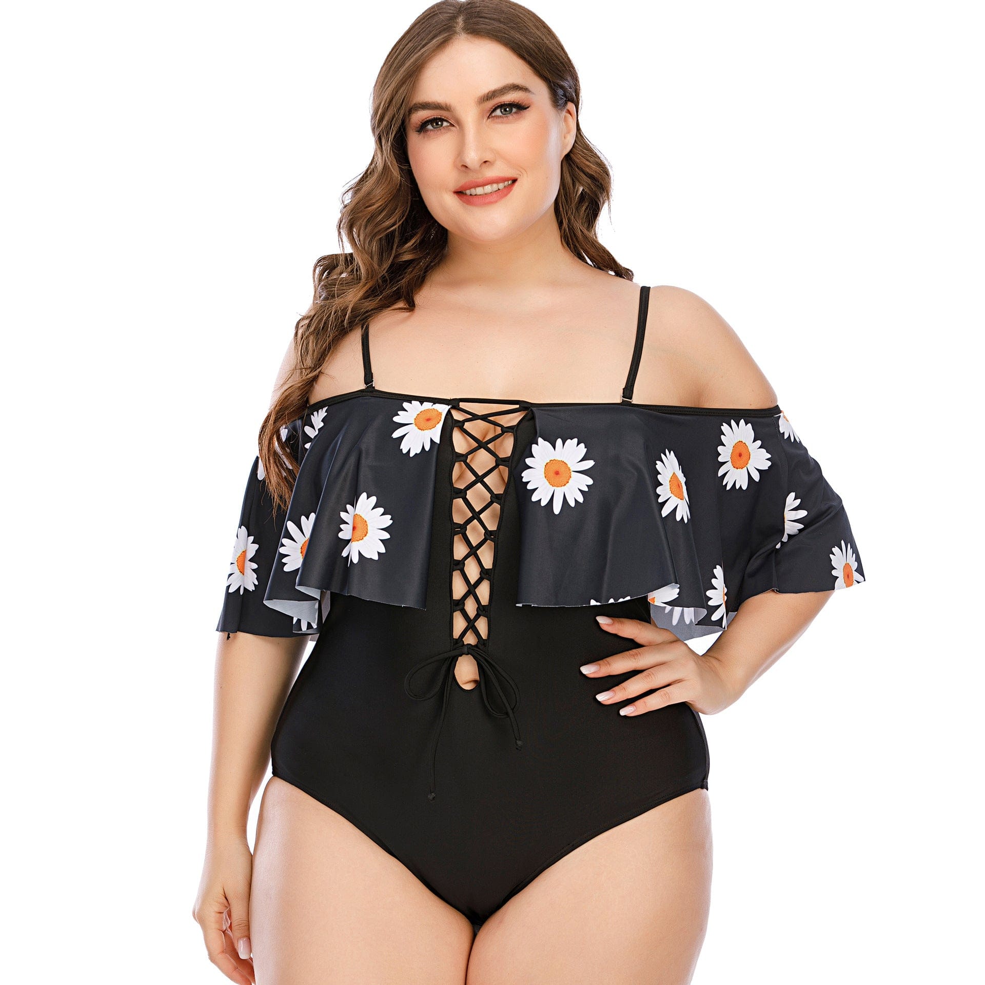 Baador plus size con motivo de margaritas