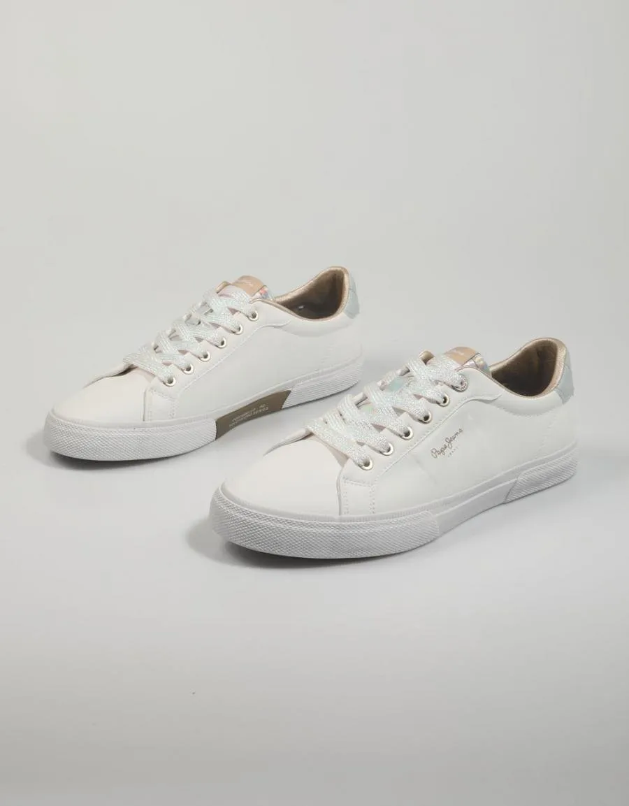  baskets PEPE JEANS Kenton en Blanc 81661