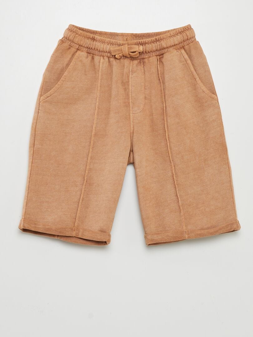 BERMUDAS DE CHáNDAL CON CINTURA ELáSTICA  MARRON