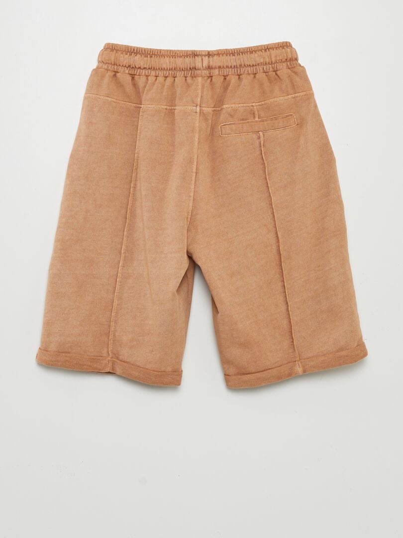 BERMUDAS DE CHáNDAL CON CINTURA ELáSTICA  MARRON
