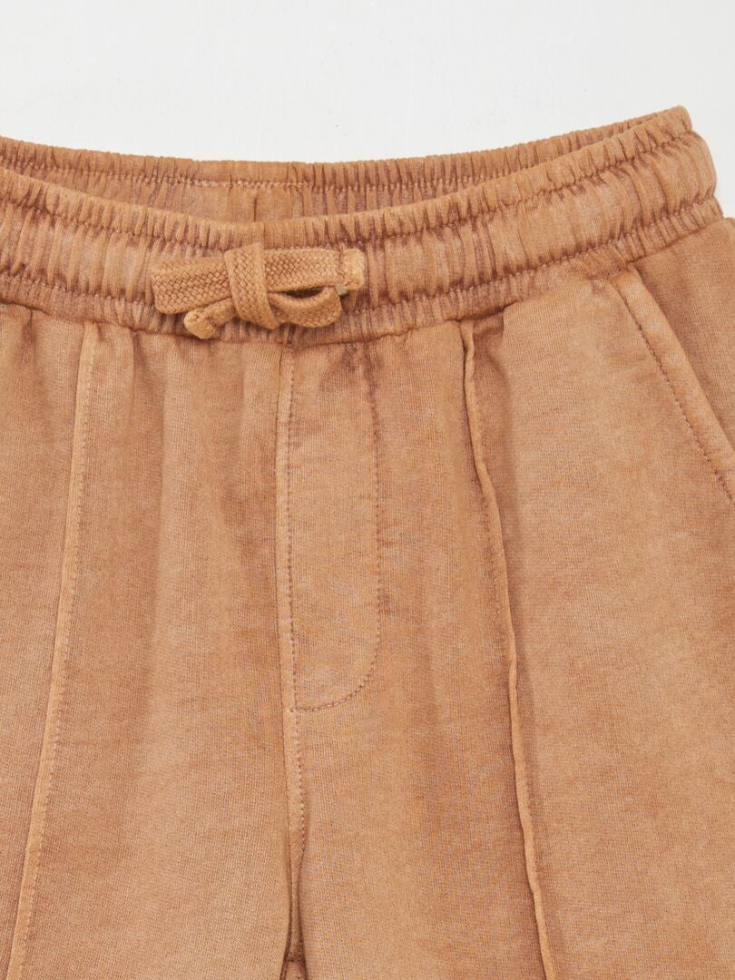 BERMUDAS DE CHáNDAL CON CINTURA ELáSTICA  MARRON