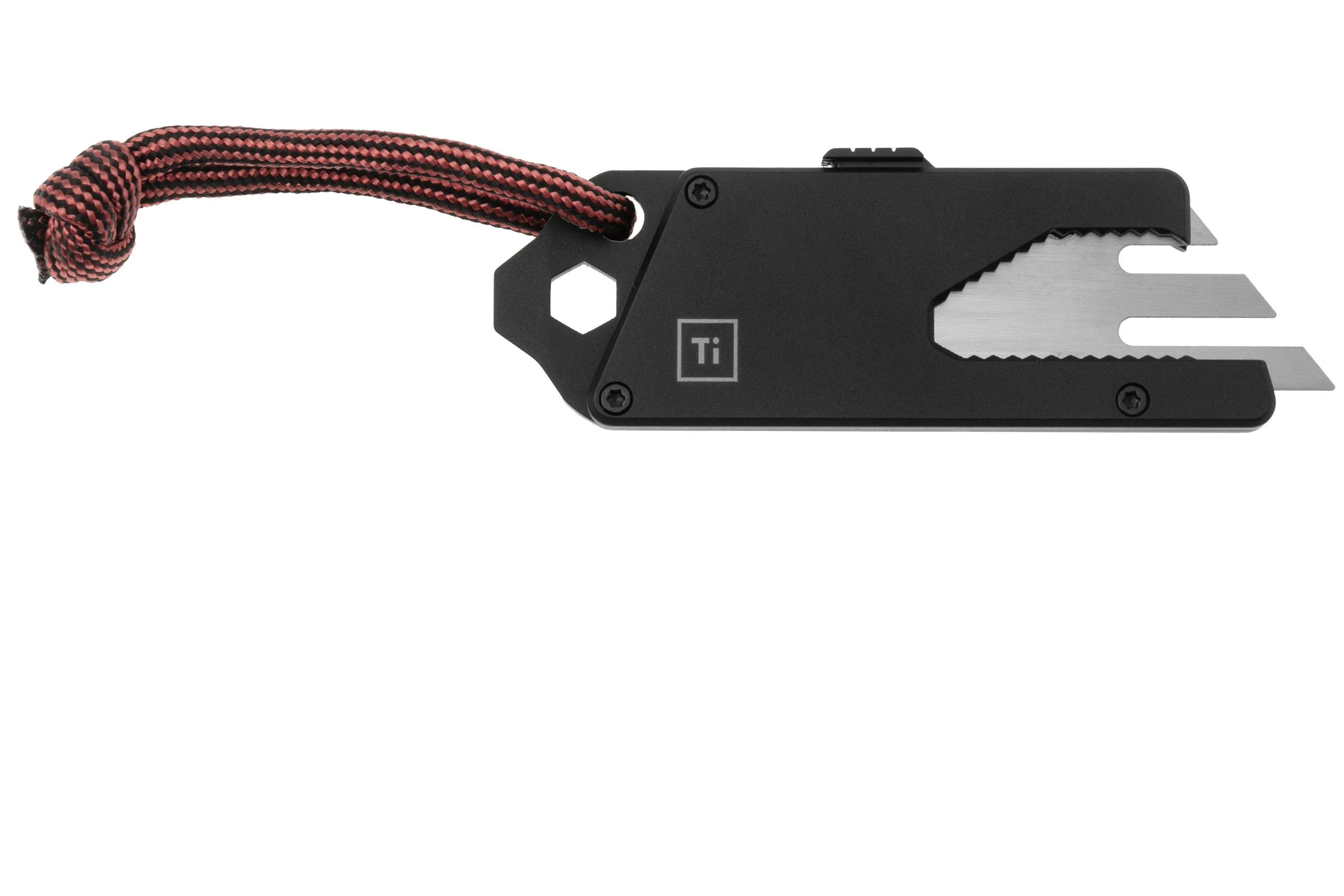BIG IDEA DESIGN TPT SLIDE TITANIUM POCKET TOOL TPTBK MATTE BLACK TITANIUM, CUCHILLO MULTIUSOS