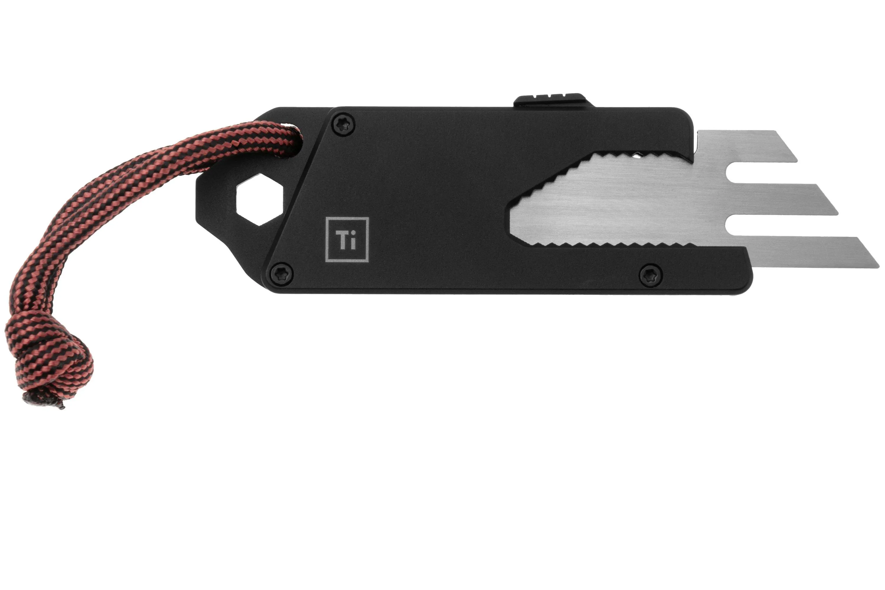 BIG IDEA DESIGN TPT SLIDE TITANIUM POCKET TOOL TPTBK MATTE BLACK TITANIUM, CUCHILLO MULTIUSOS