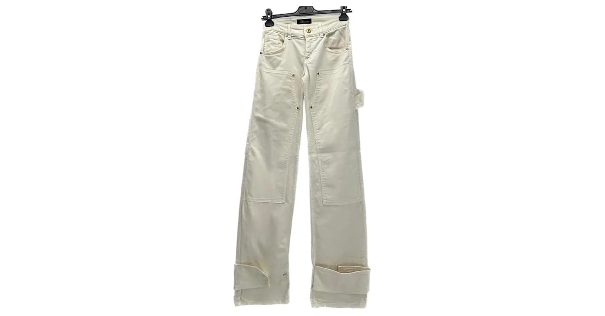 BLUMARINE Pantalón T.International S Algodón Beige 