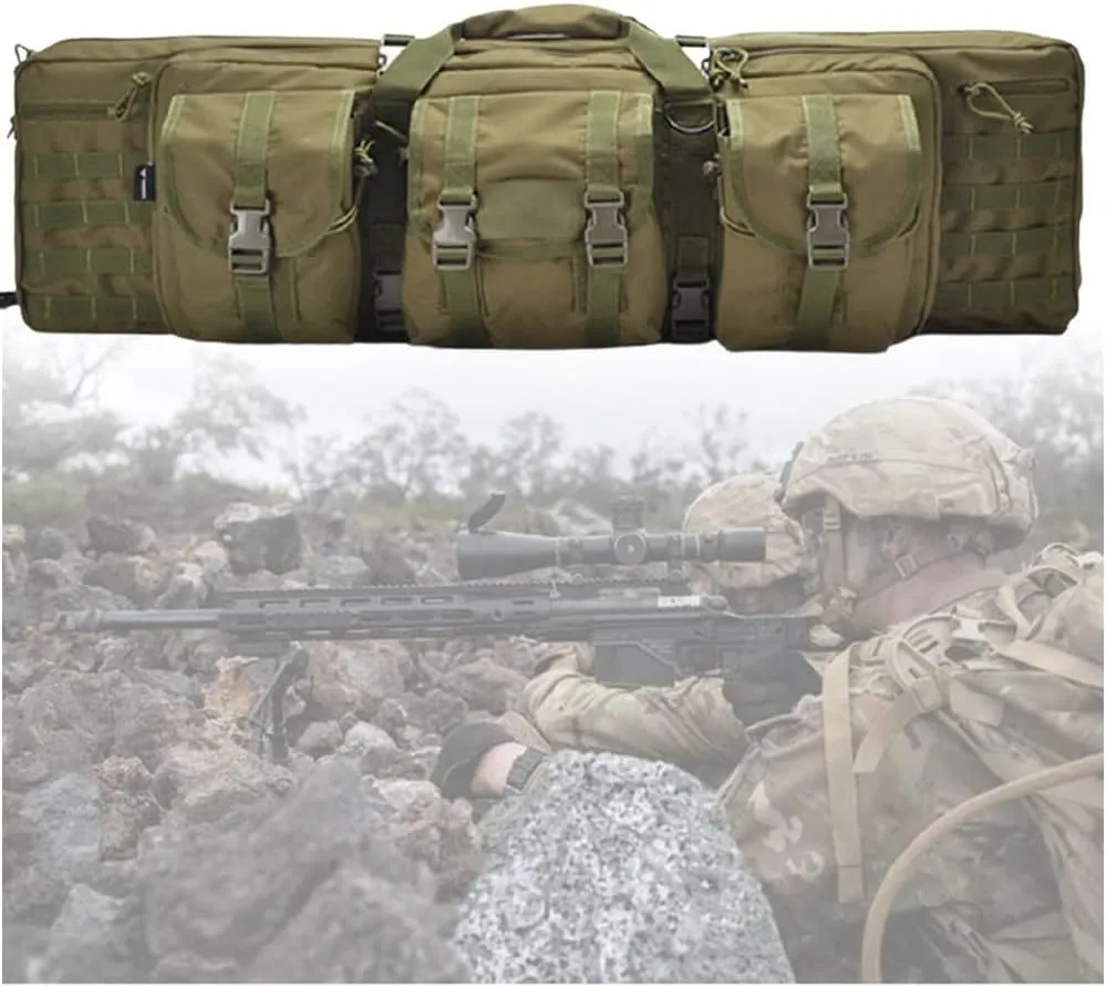 BomDog Estuche para Rifle Bolsa Táctica Paraa  Mochila para Rifle Estuche para Rifle  Estuche Doble para Rifle/Green