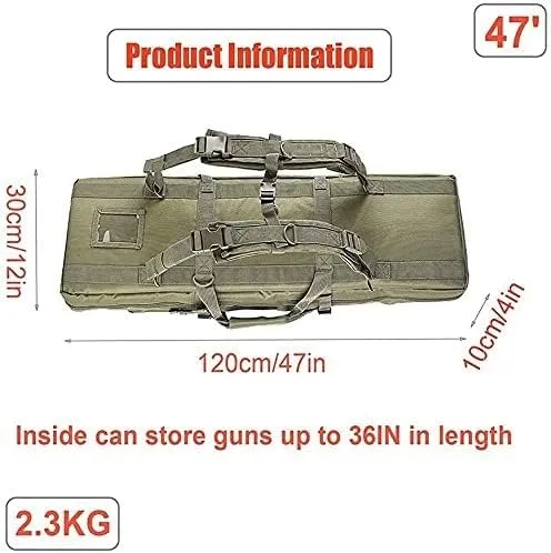 BomDog Estuche para Rifle Bolsa Táctica Paraa  Mochila para Rifle Estuche para Rifle  Estuche Doble para Rifle/Green