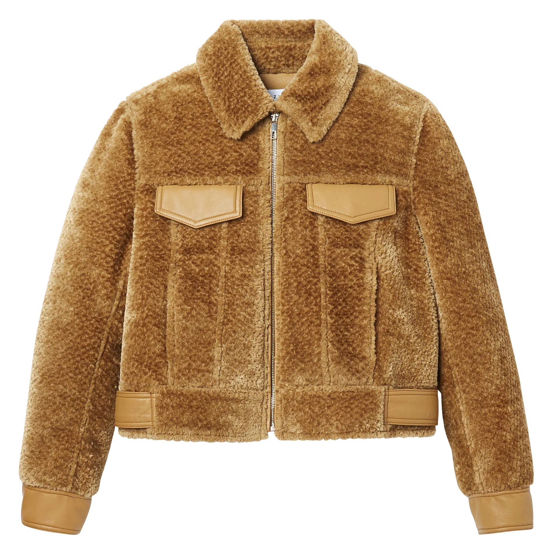 BOSNIE  CHAQUETA RECTA CON CUELLO CLáSICO EN MARRON
