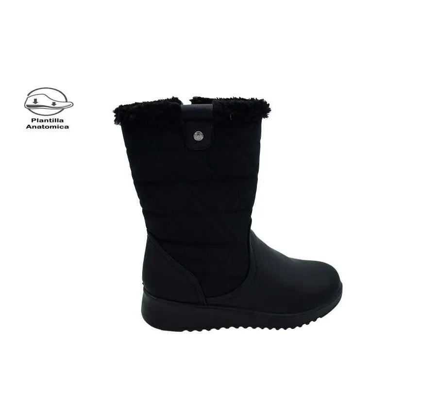 BOTA AMARPIES AJH22414 GRIS CÓMODA Y LIGERA PARA MUJER PLANTILLA MEMORY SPONGE MEMBRANA WATER REPELLENT 27472