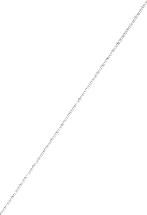 Cadena oro blanco 18K eslabones forzados diamantados