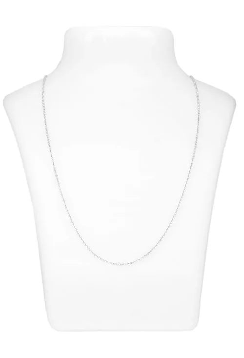 Cadena oro blanco 18K eslabones forzados diamantados