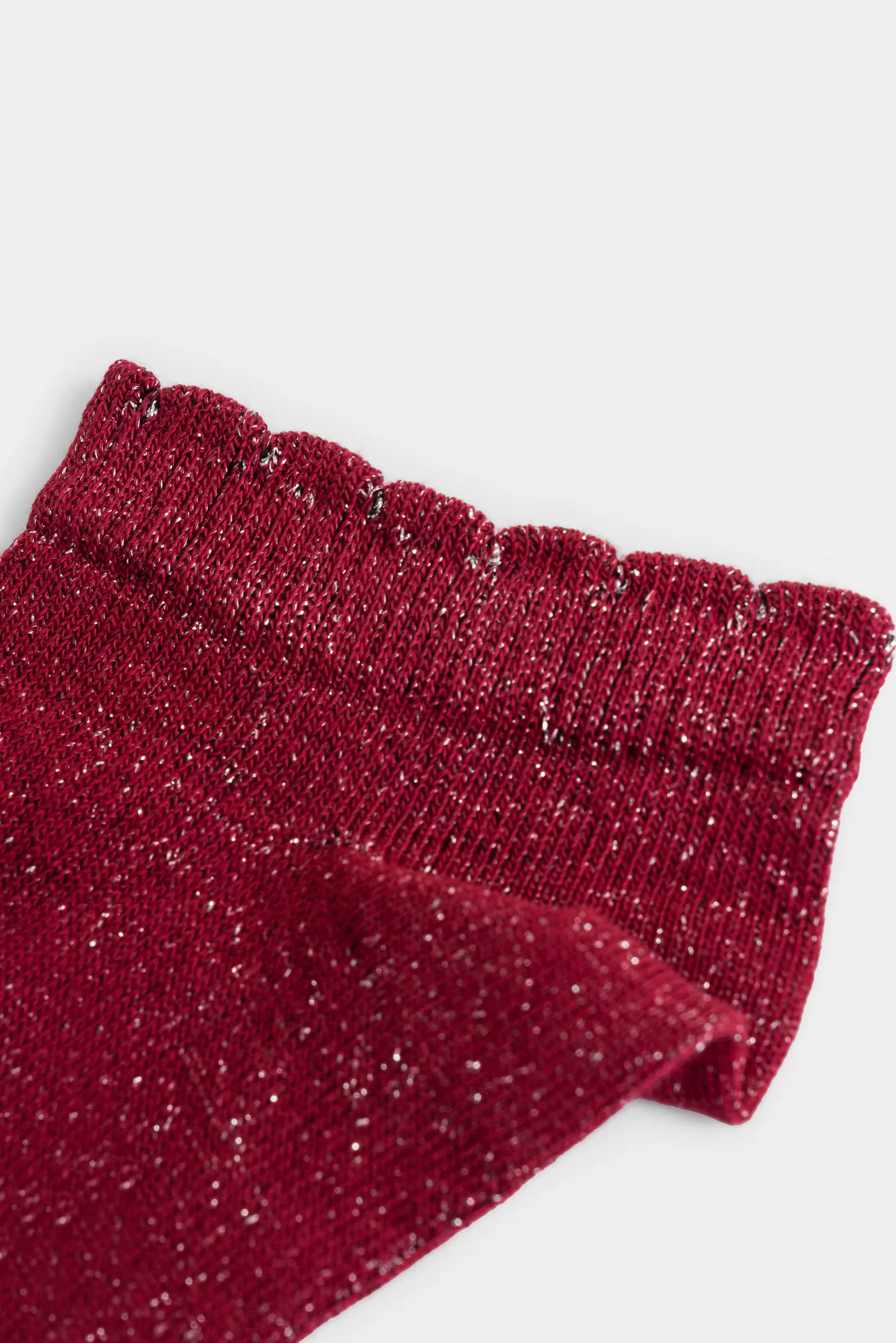 Calcetines tobilleros en tejido rectilíneo para mujer detalle lúrex