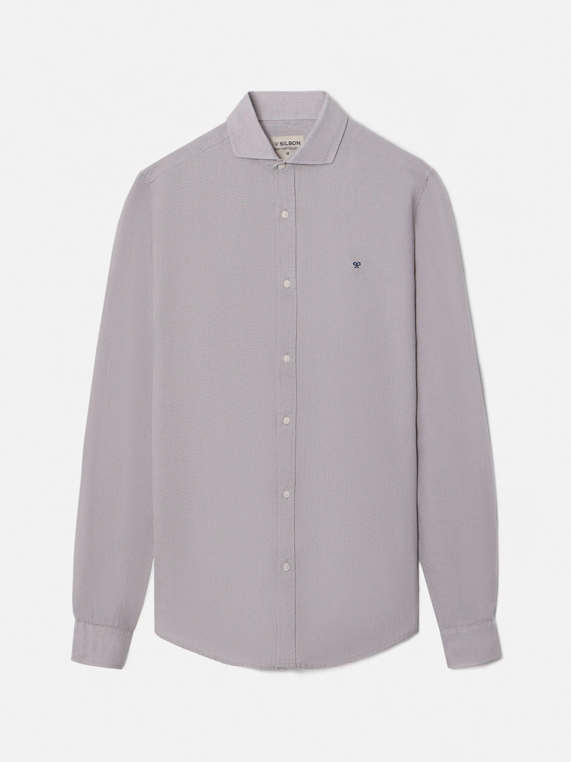 Camisa sport linen gris