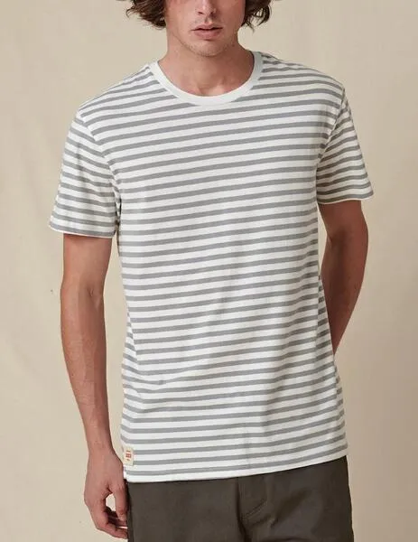 CAMISETA GLOBE HORIZON STRIPED  WHITE