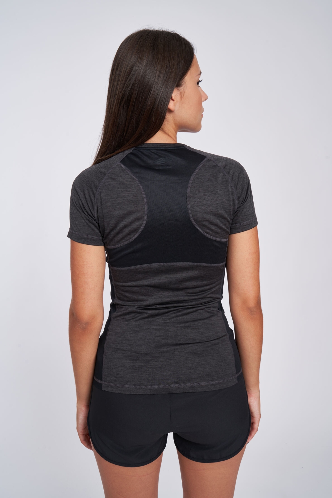 CAMISETA UMBRO PRO TRAINING MARL POLY TEE BLACK/GREY  WOMENS