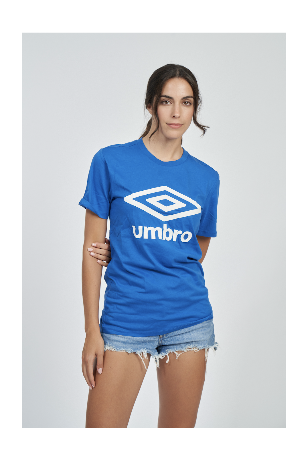 Camiseta Umbro Wardrobe Large Logo Royal / White