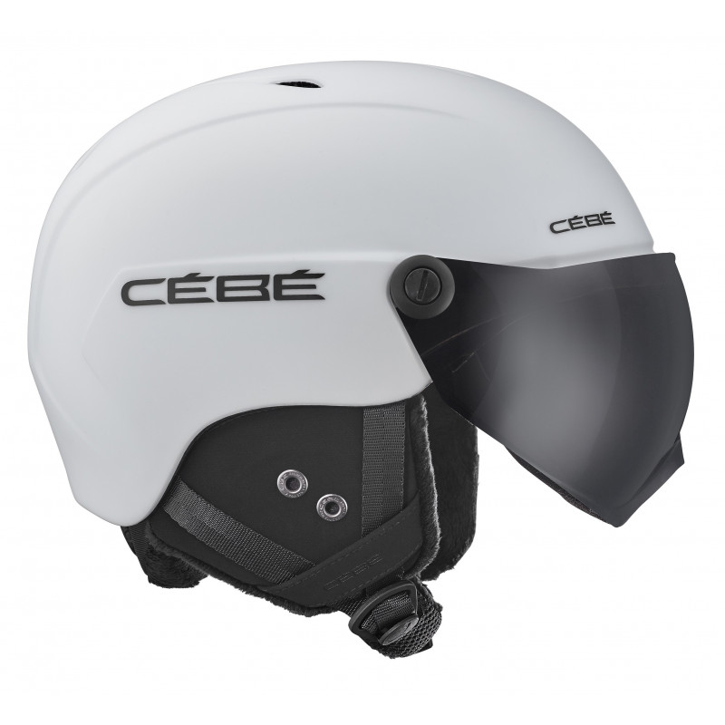 CASCO CON VISERA CéBé CONTEST VISION (BLANCO MATE  GRIS ULTRA NEGRO CAT.3)