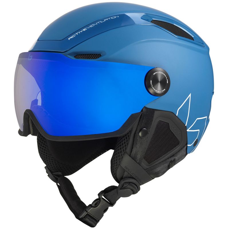 CASCO DE ESQUí BOLLé VLINE (AZUL MATE  AZUL  FOTOCRóMICO)