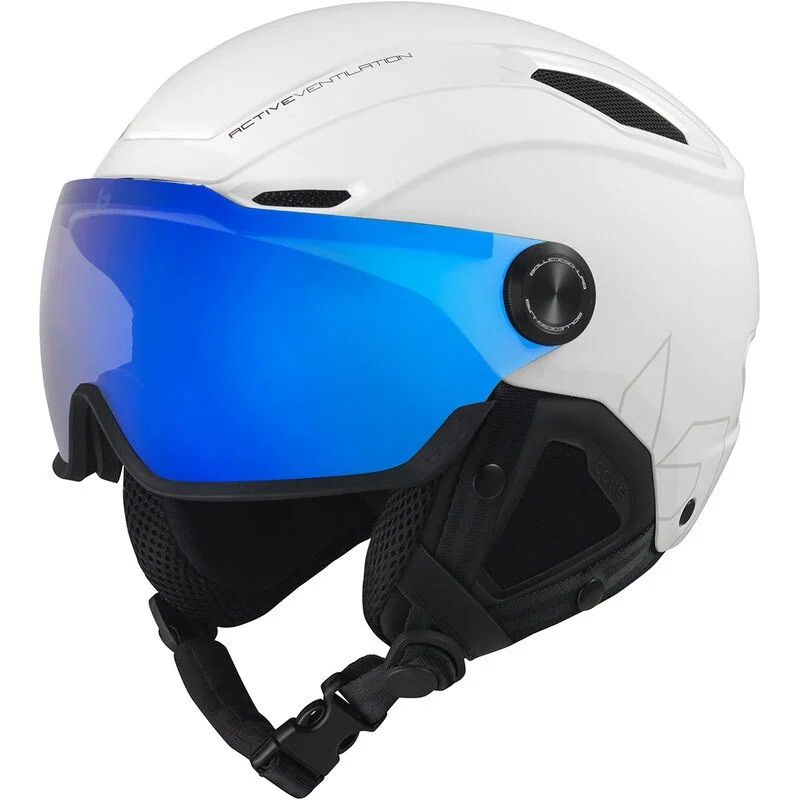CASCO DE ESQUí BOLLé VLINE (BLANCO MATE  AZUL  FOTOCRóMICO)