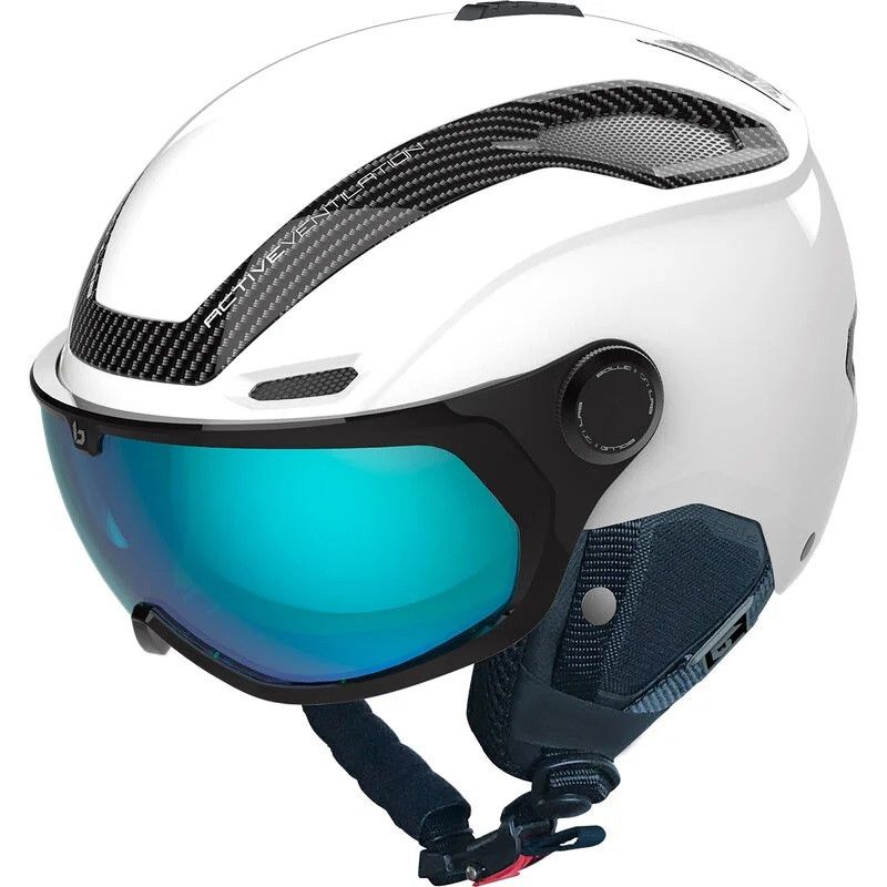 CASCO DE ESQUí BOLLé VLINE CARBON (BLANCO MATE  AZUL FANTASMA  FOTOCRóMICO)