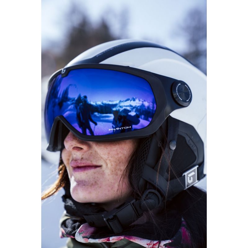 CASCO DE ESQUí BOLLé VLINE CARBON (BLANCO MATE  AZUL FANTASMA  FOTOCRóMICO)