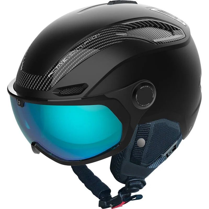 CASCO DE ESQUí BOLLé VLINE CARBON (NEGRO MATE  AZUL FANTASMA  FOTOCRóMICO)