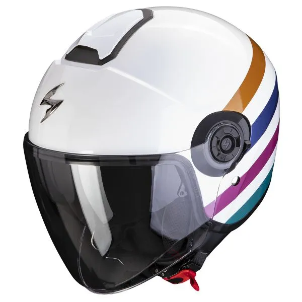 Casco Scorpion Exo City II Bee White Green Gold 