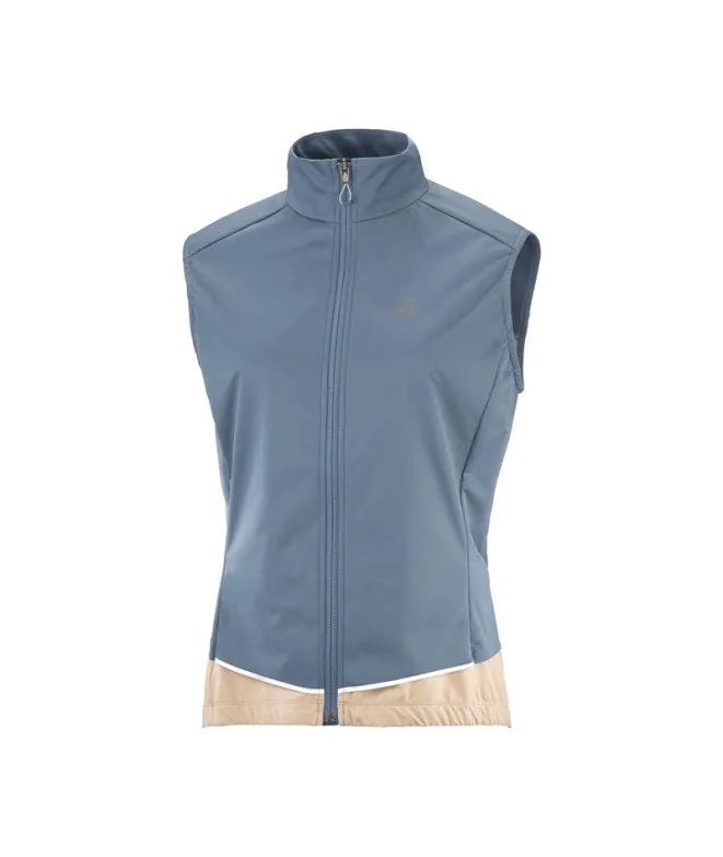 Chaleco de running Salomon Light Shell W Light blue