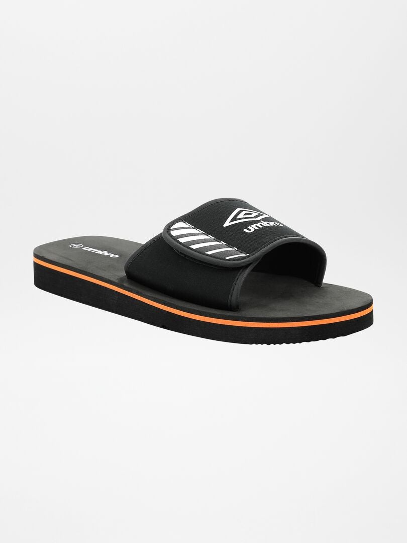CHANCLAS DE TELA 'UMBRO'  NEGRO