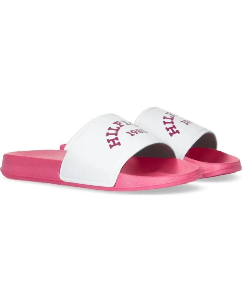 Chanclas TOMMY HILFIGER  de Mujer y Niña CHANCLAS BLANCO Y FUCSIA PARA NINA MODELO T3A0333031172X030  MULTICOLOR