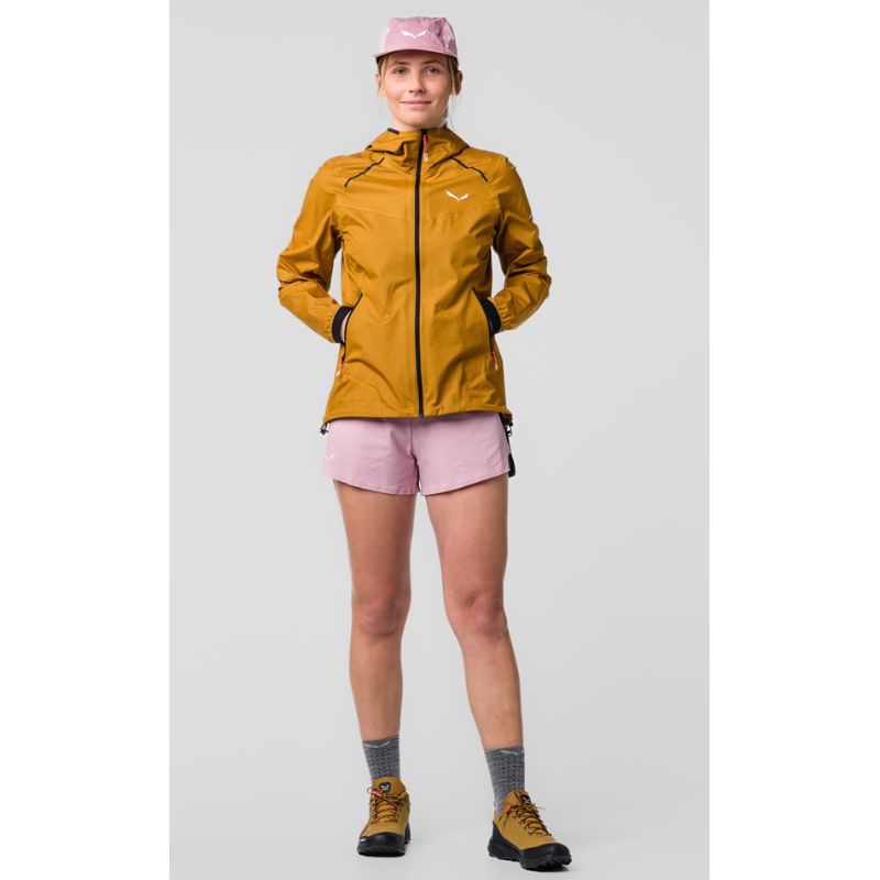 Chaqueta de senderismo Salewa CHAQUETA PEDROC PTX 2.5L LIGHT Mujer (Marrón dorado)